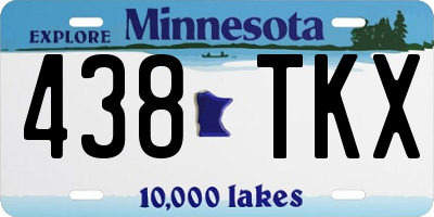 MN license plate 438TKX