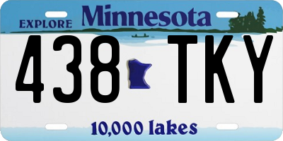 MN license plate 438TKY