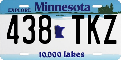 MN license plate 438TKZ
