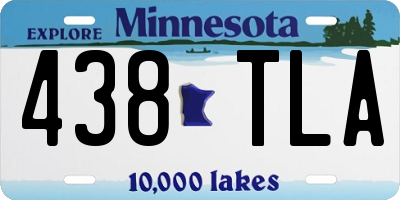 MN license plate 438TLA