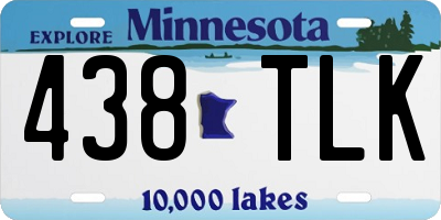 MN license plate 438TLK