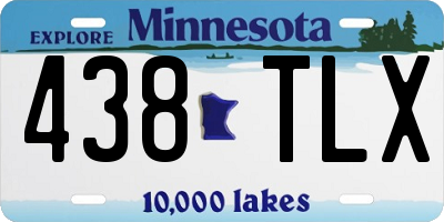MN license plate 438TLX