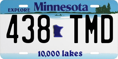 MN license plate 438TMD