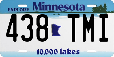 MN license plate 438TMI