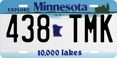 MN license plate 438TMK
