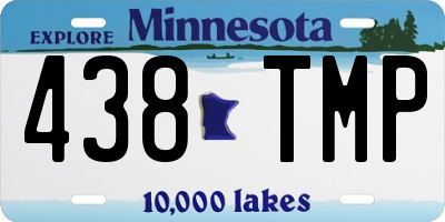 MN license plate 438TMP