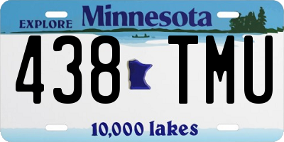 MN license plate 438TMU