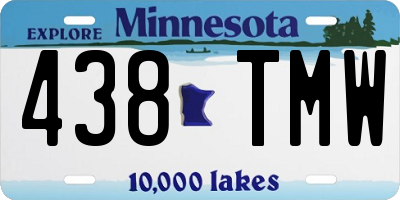 MN license plate 438TMW