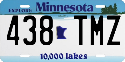 MN license plate 438TMZ