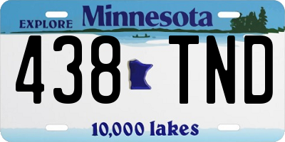 MN license plate 438TND