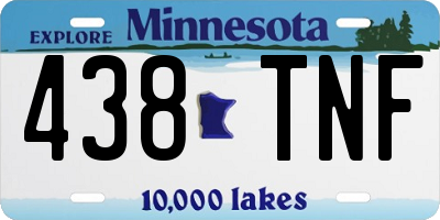 MN license plate 438TNF