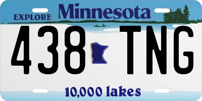 MN license plate 438TNG
