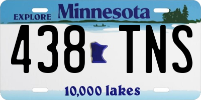 MN license plate 438TNS