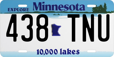 MN license plate 438TNU