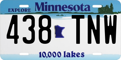 MN license plate 438TNW