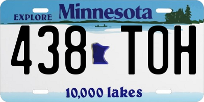 MN license plate 438TOH