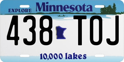 MN license plate 438TOJ
