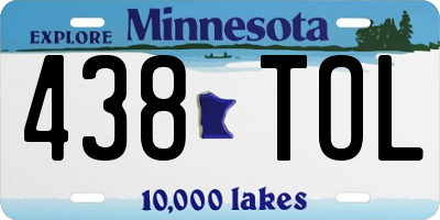 MN license plate 438TOL