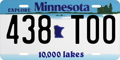 MN license plate 438TOO