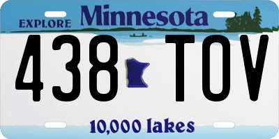 MN license plate 438TOV