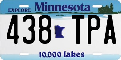 MN license plate 438TPA