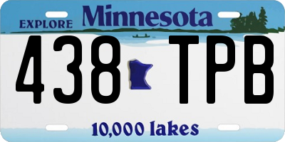 MN license plate 438TPB