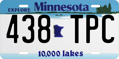MN license plate 438TPC