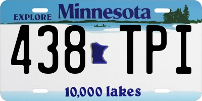 MN license plate 438TPI
