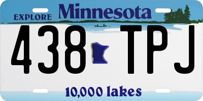 MN license plate 438TPJ