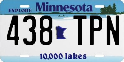MN license plate 438TPN
