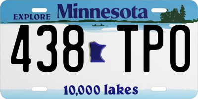 MN license plate 438TPO