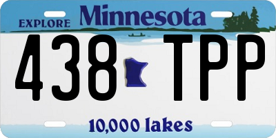 MN license plate 438TPP