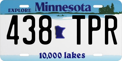 MN license plate 438TPR