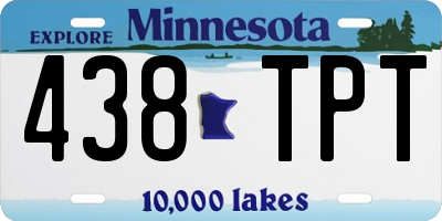 MN license plate 438TPT