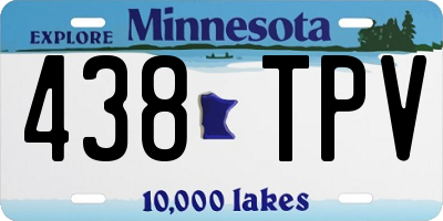 MN license plate 438TPV