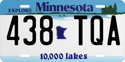 MN license plate 438TQA