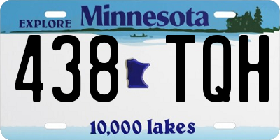 MN license plate 438TQH