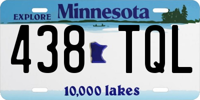 MN license plate 438TQL