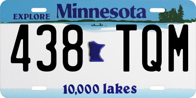 MN license plate 438TQM