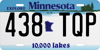 MN license plate 438TQP