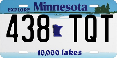 MN license plate 438TQT