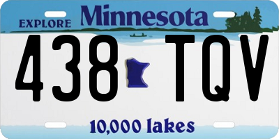 MN license plate 438TQV