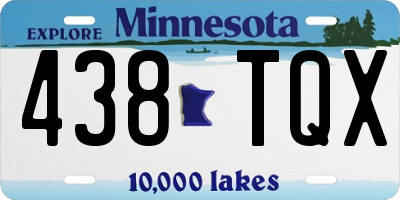 MN license plate 438TQX