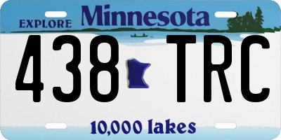 MN license plate 438TRC