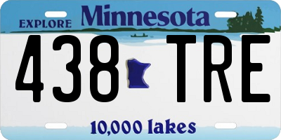 MN license plate 438TRE