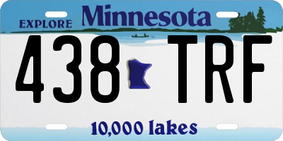 MN license plate 438TRF