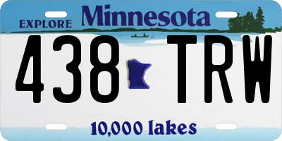 MN license plate 438TRW