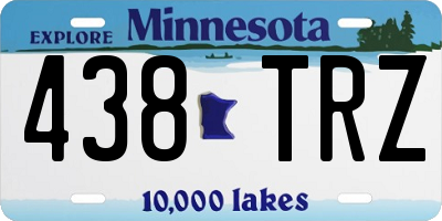 MN license plate 438TRZ