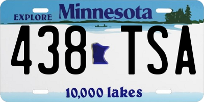 MN license plate 438TSA