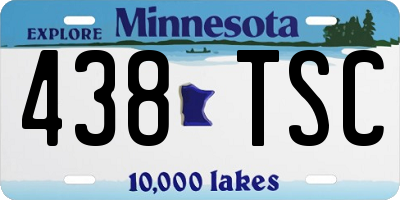 MN license plate 438TSC
